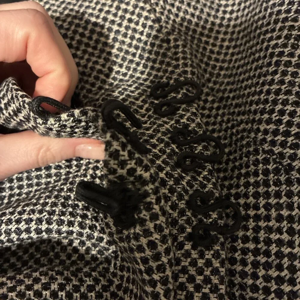 Valentino Authentic Black White Linen Long Sleeve Blazer Jacket US 10 IT 44 M - Picture 9 of 9